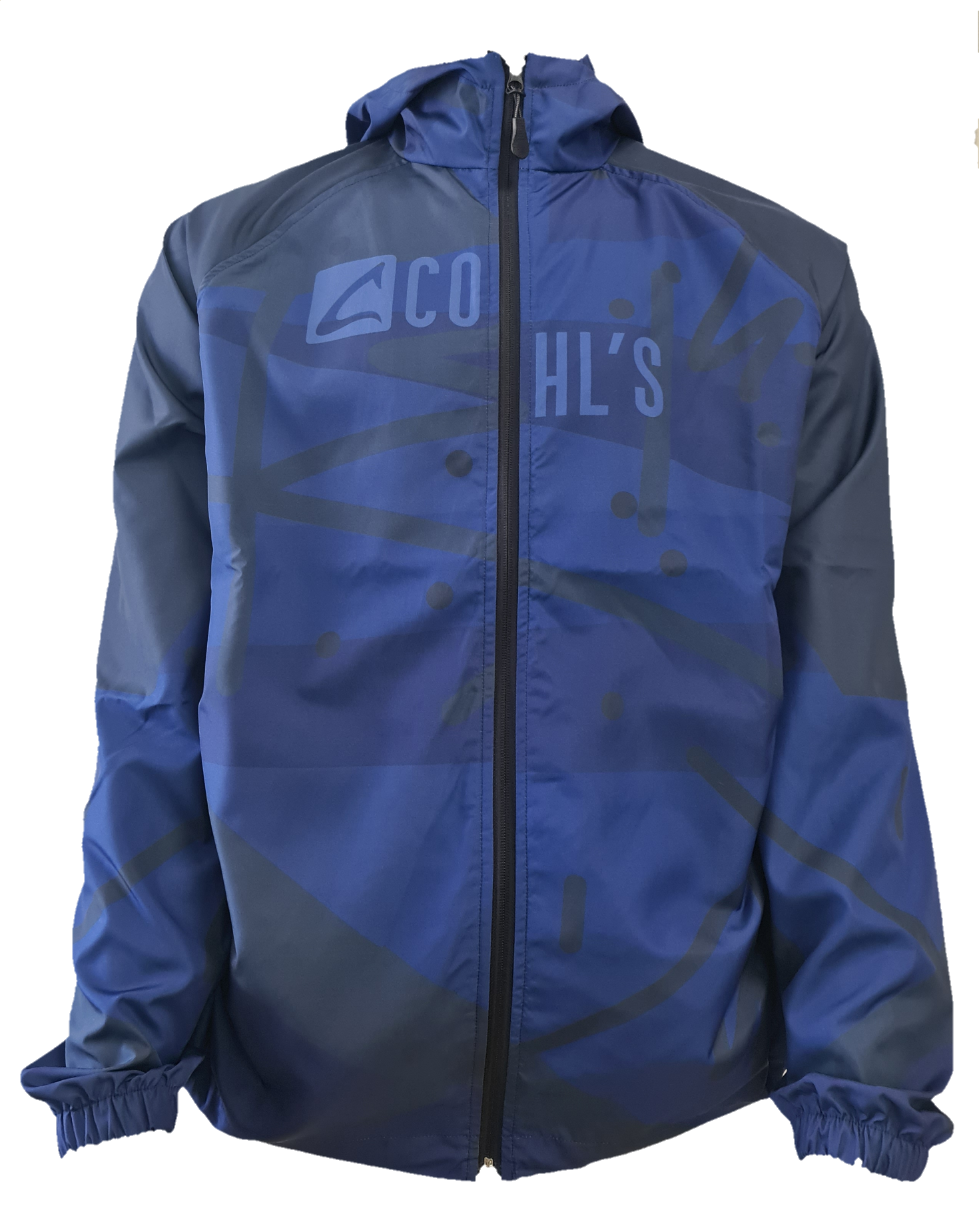 Blue Windbreaker Geo Jacket for Men - C272014