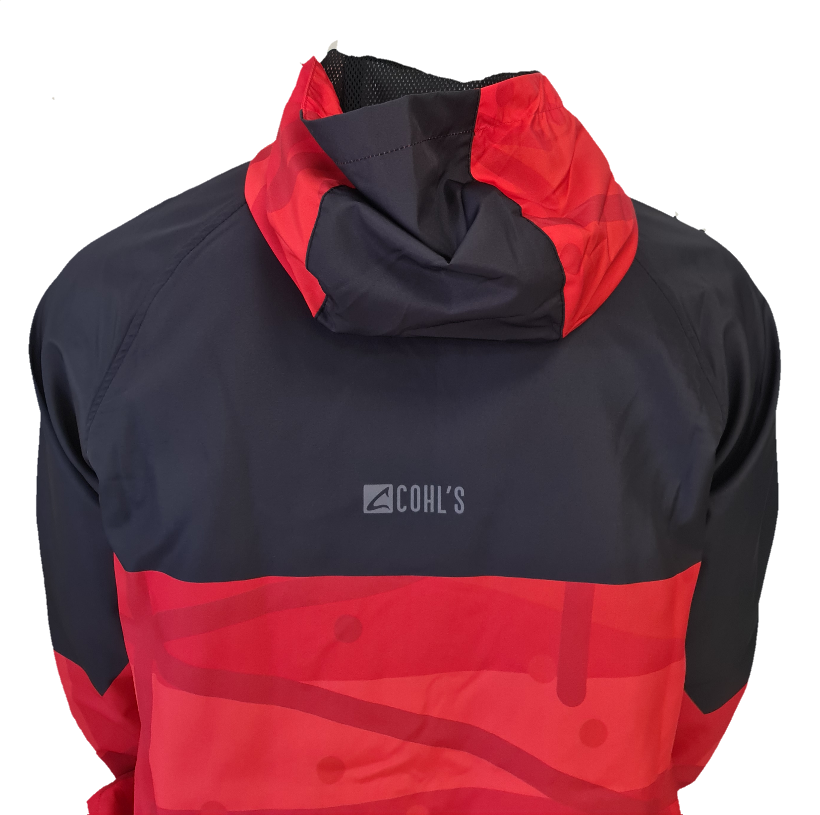 Red Windbreaker Geo Jacket for Men - C272014