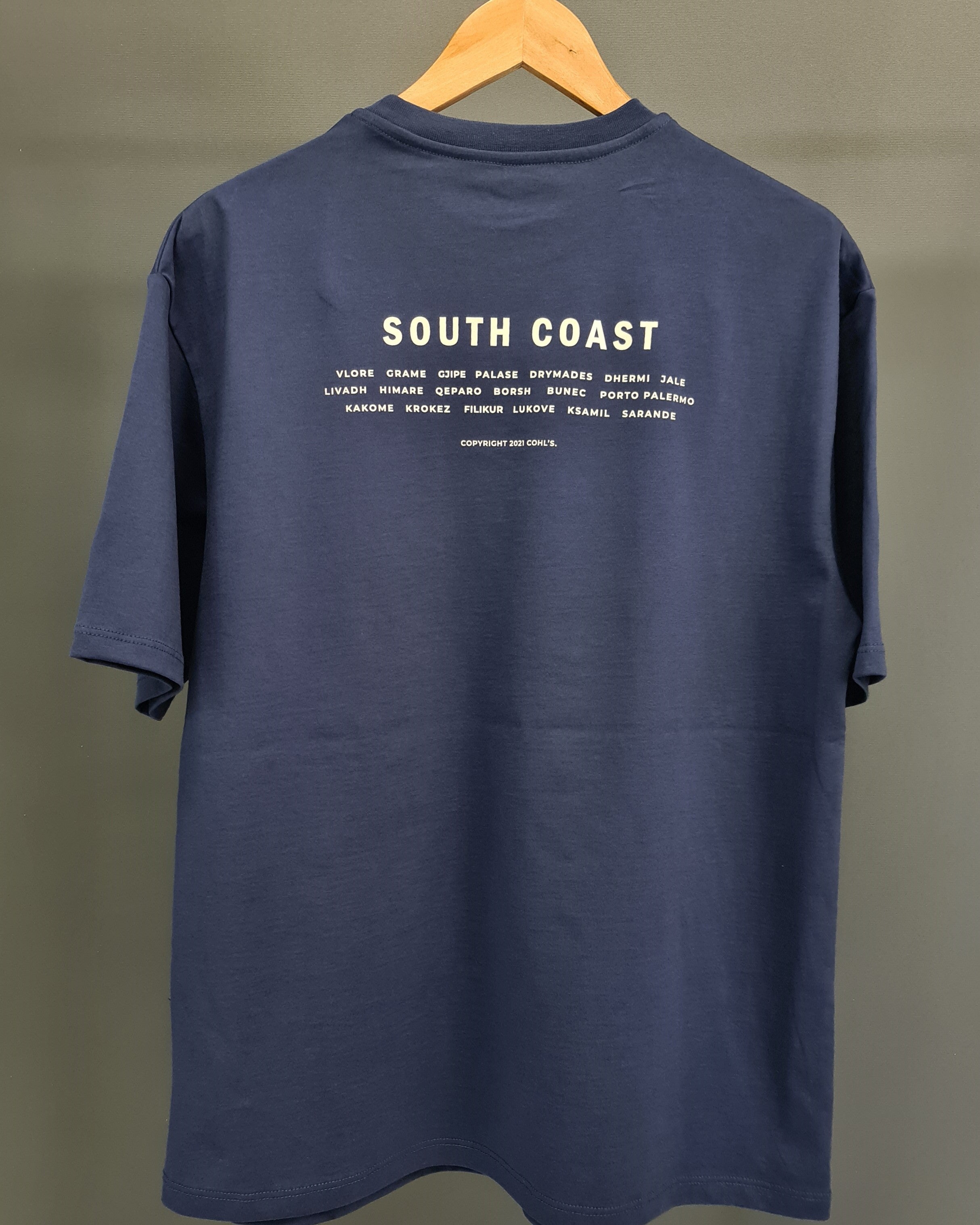 "South Coast" Navy T-shirt - C241025