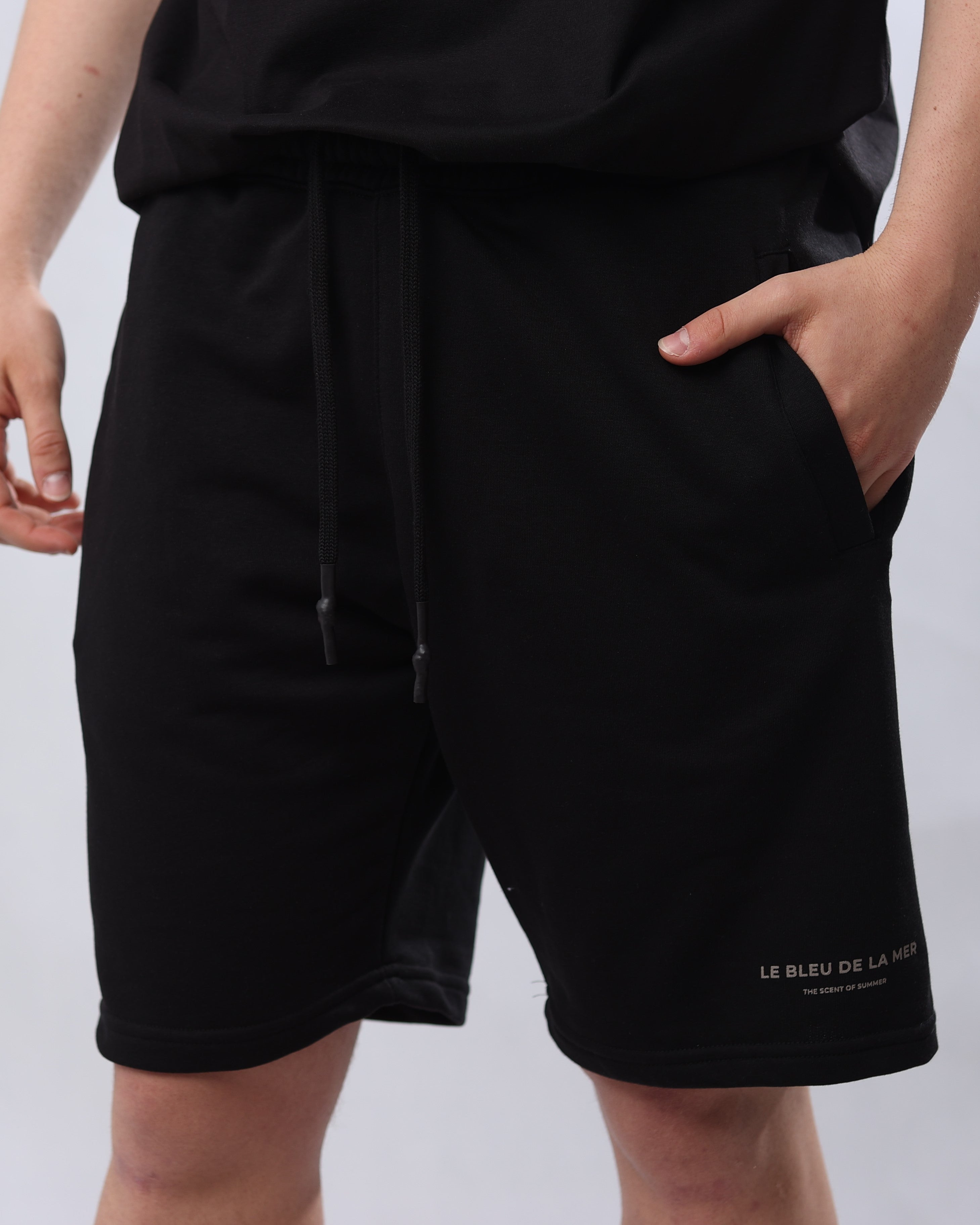 "Le Bleu" Black Shorts for Men - C210012