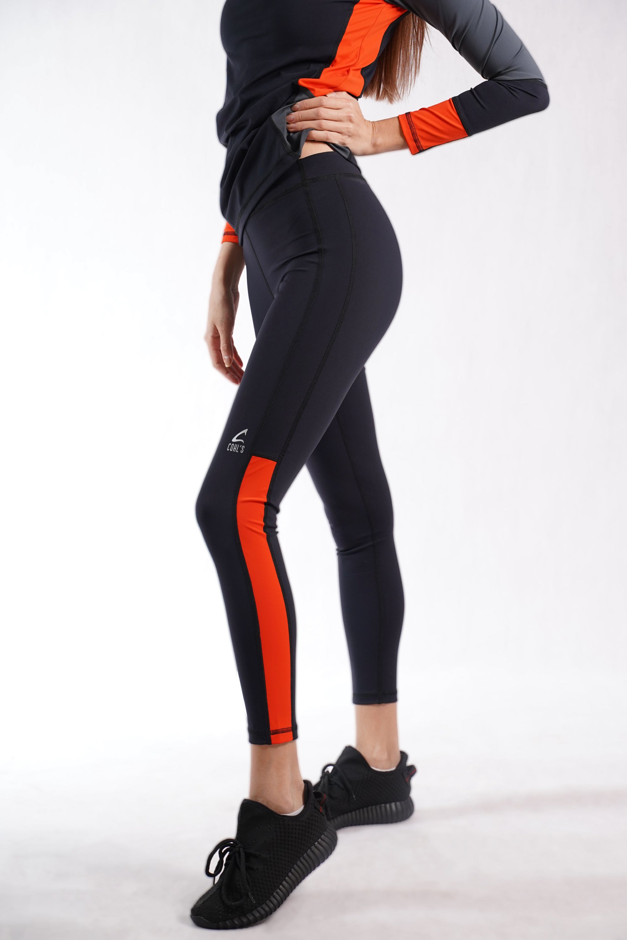 Leggings Black/Orange- C122003