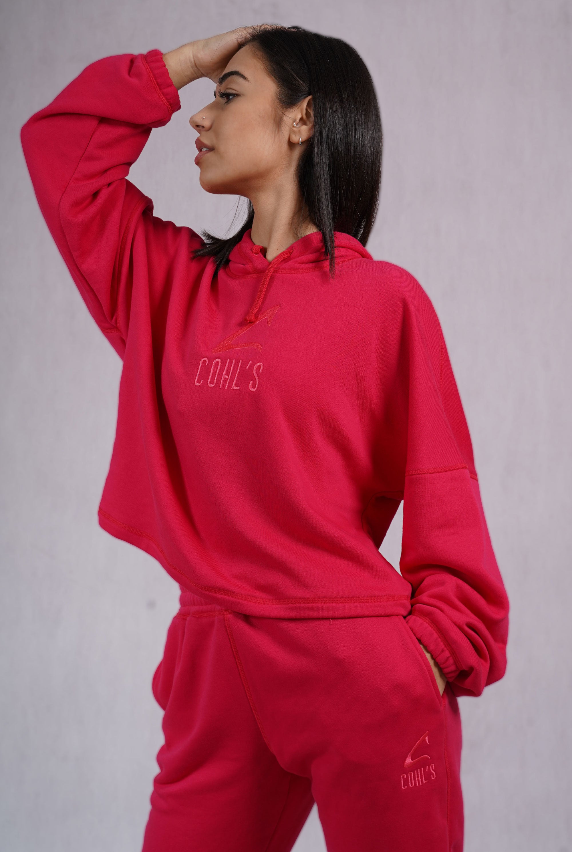 Pink Crop Hoodie - C162018