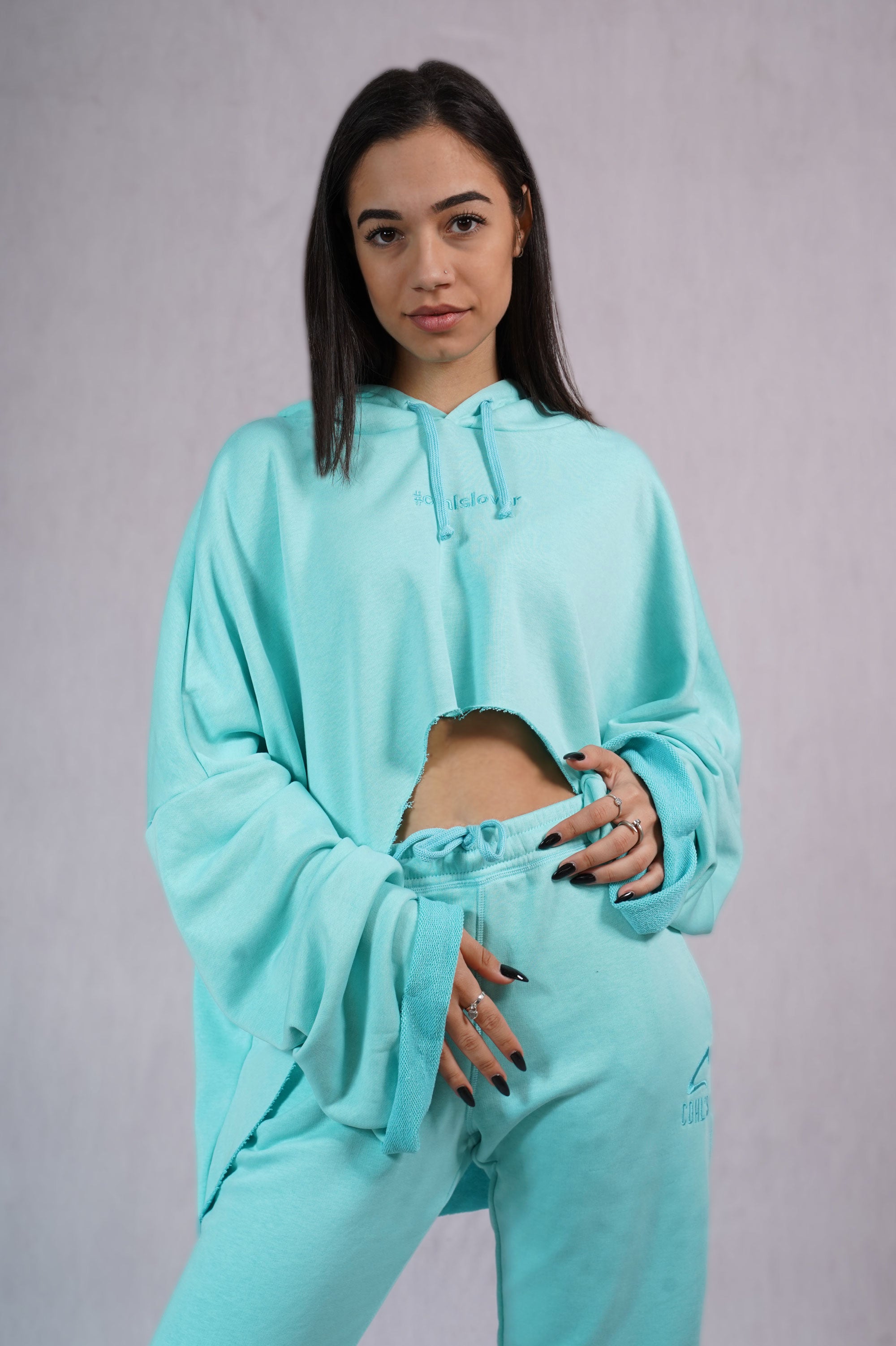 Crop Hoodie Mint - C162014