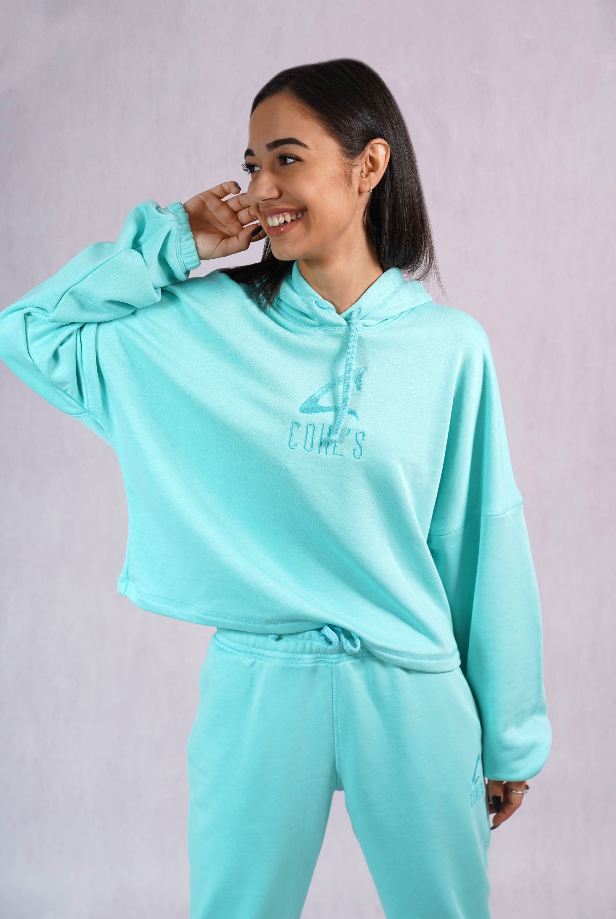 Crop Hoodie Mint - C162018