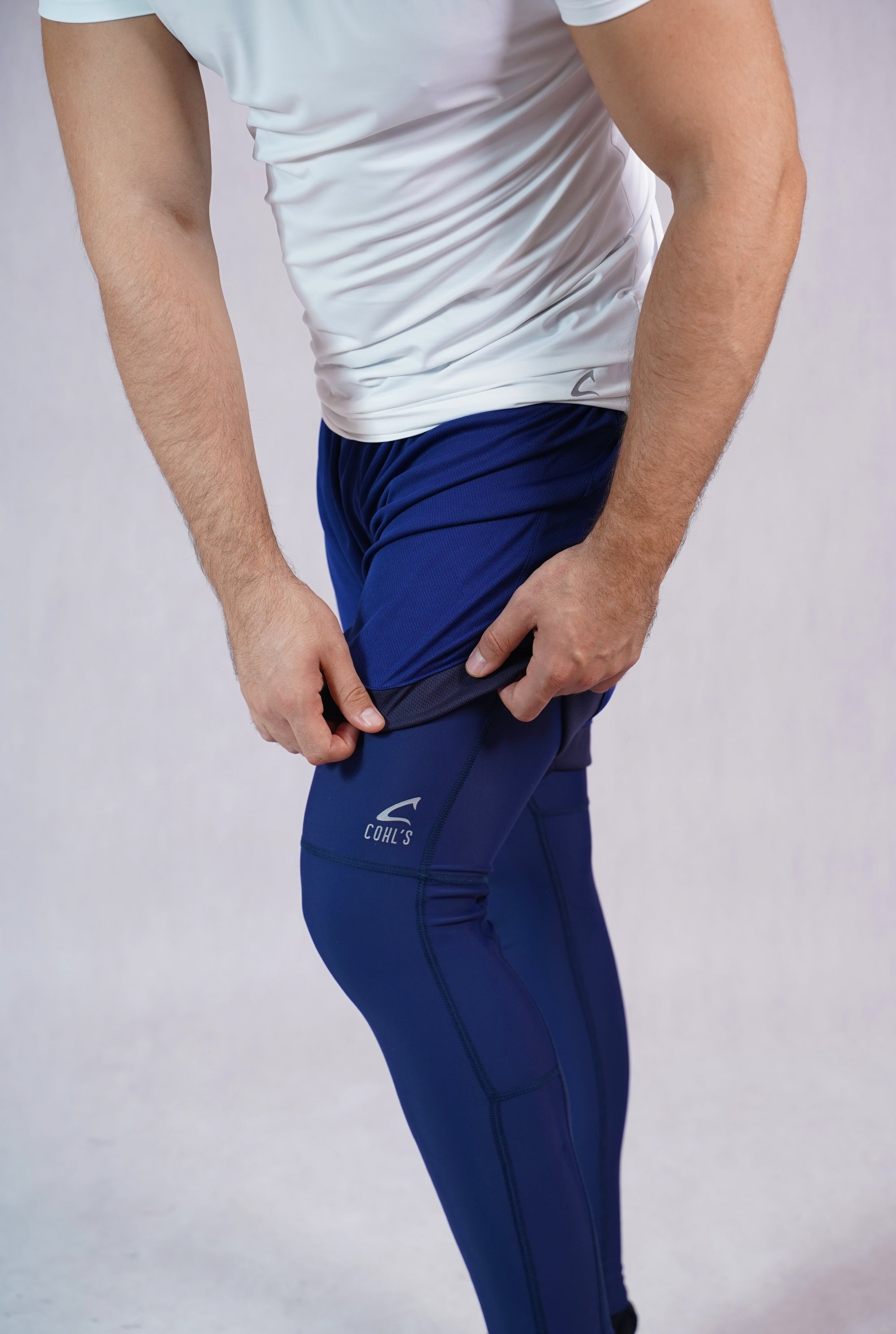 Men Leggings in Blue - C222000