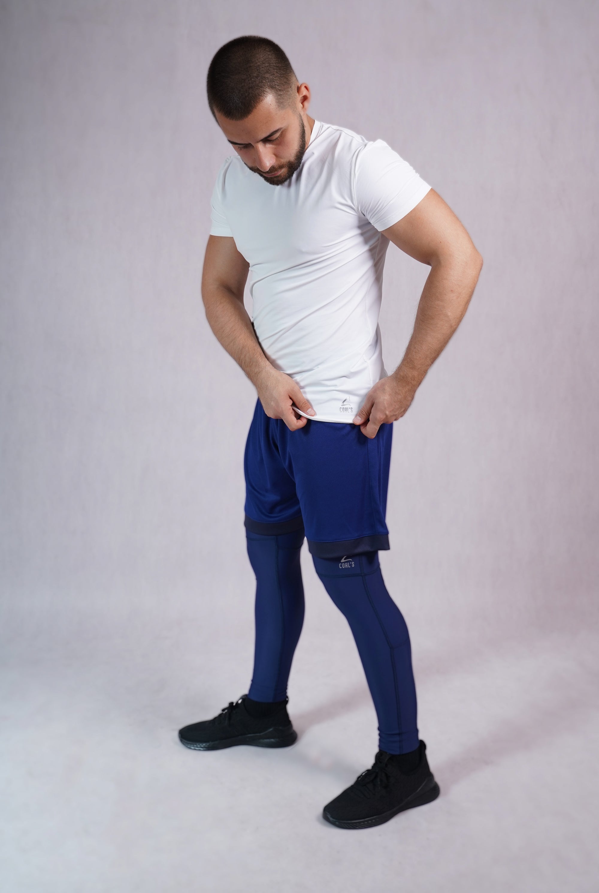 Men Leggings in Blue - C222000