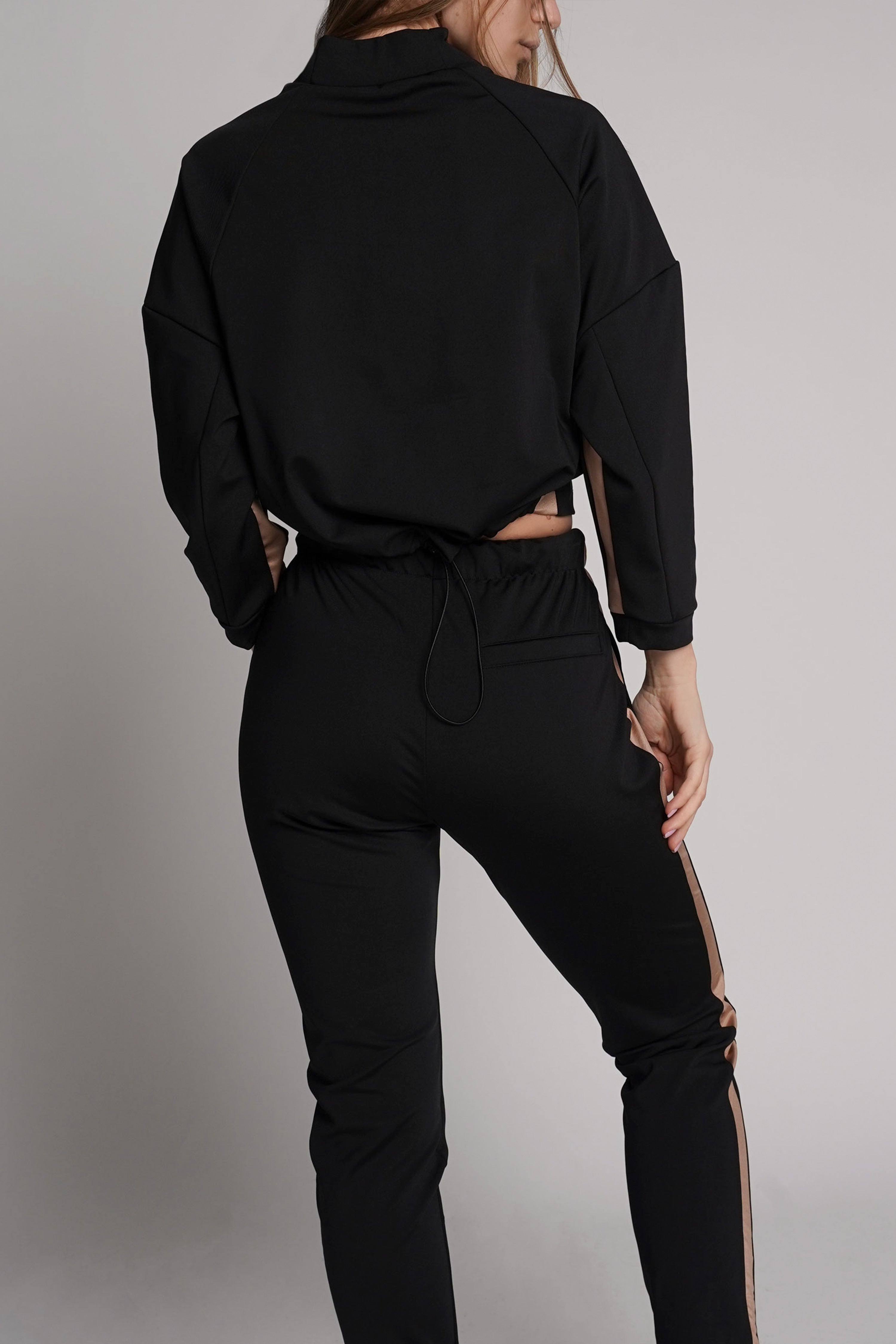 Sweatpants Black with Gold Stripes-C112021